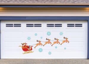 Christmas themed roller door