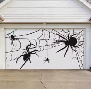 Halloween décor garage door